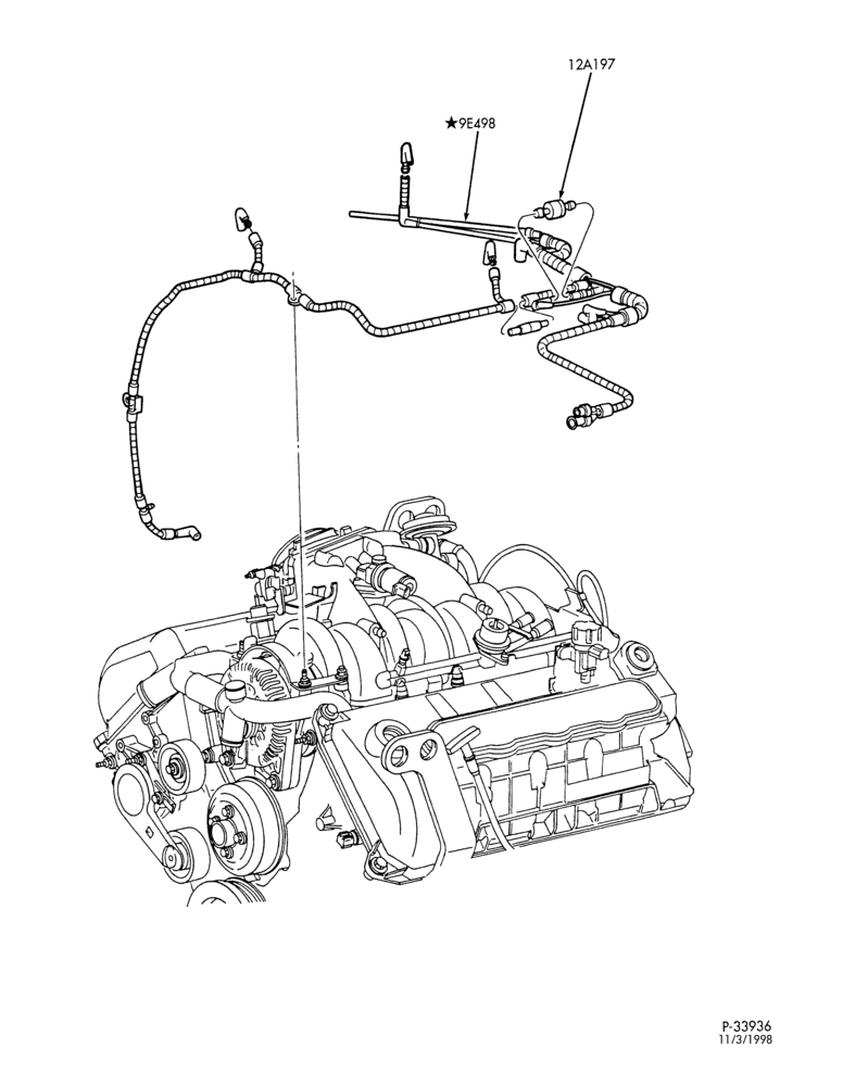 Схема MANIFOLDS, THERMOSTATS & EMISSION PARTS-Vacuum control connector asy. - Page A