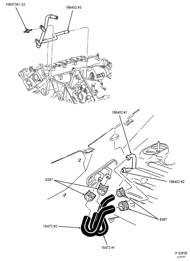 Схема HEATERS-Heater hoses & related parts