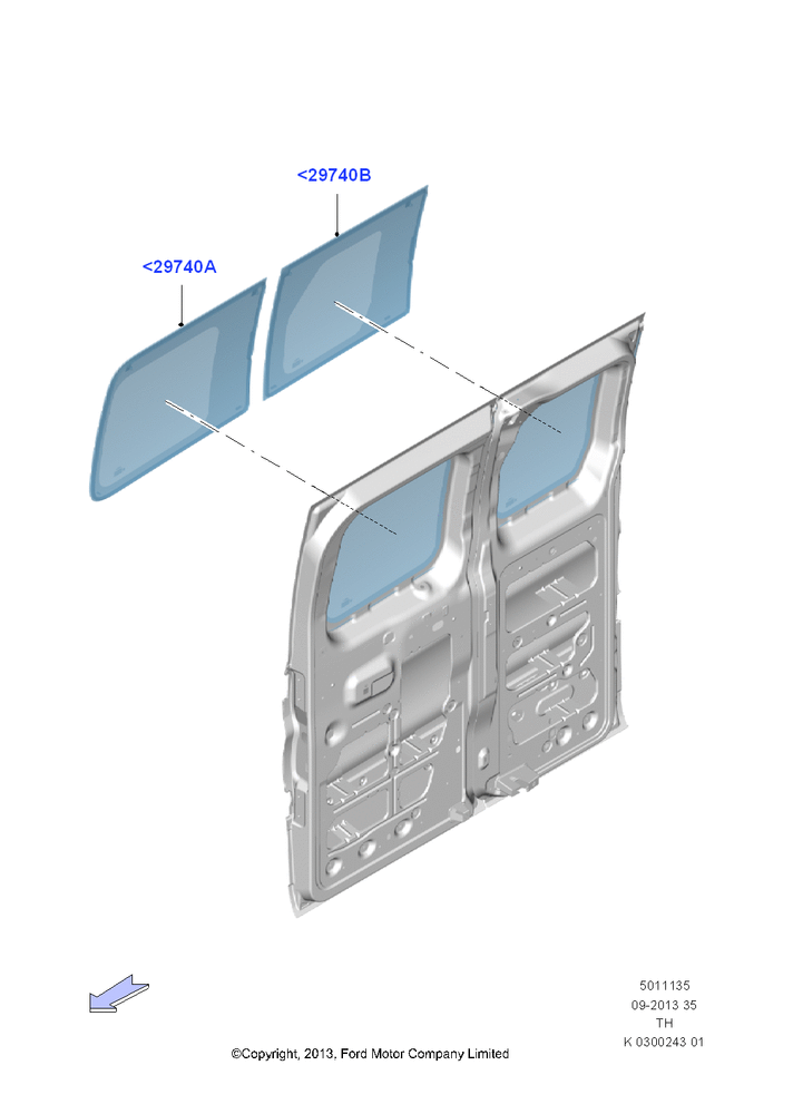 Схема Hinged Side Load Door Glass; 09.06.2014