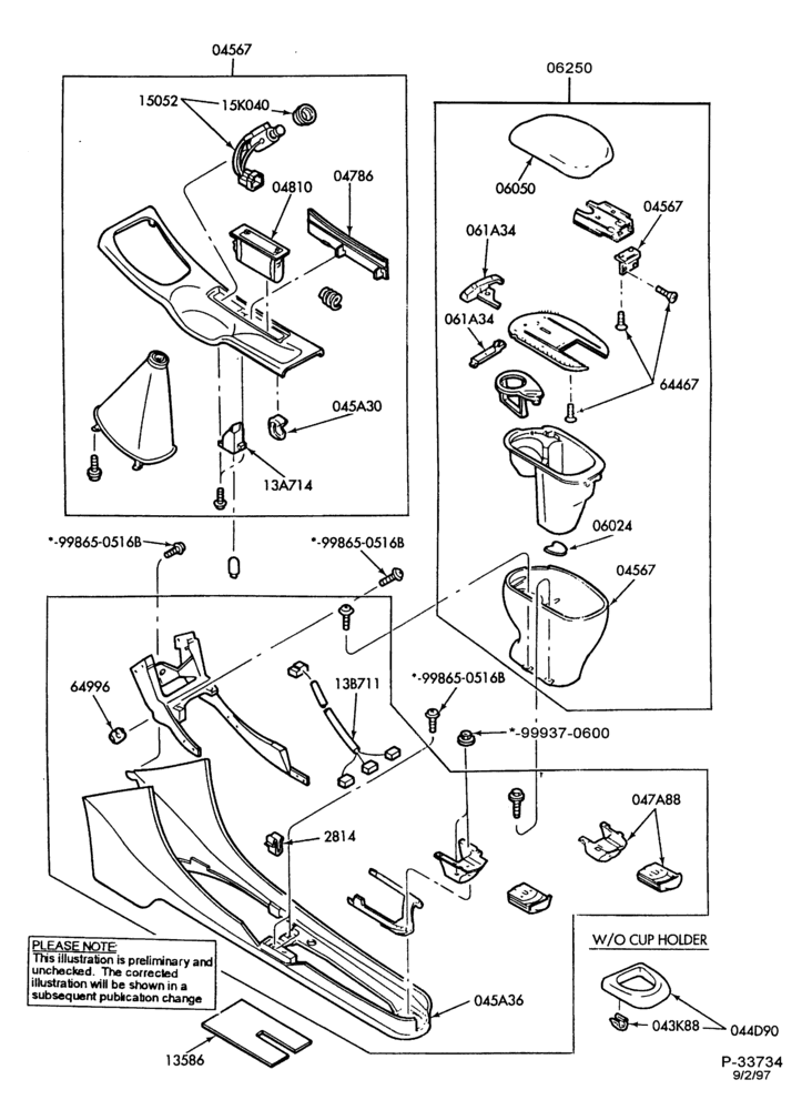 Схема INSTRUMENT PANEL AND FLOOR-Console - floor - Manual