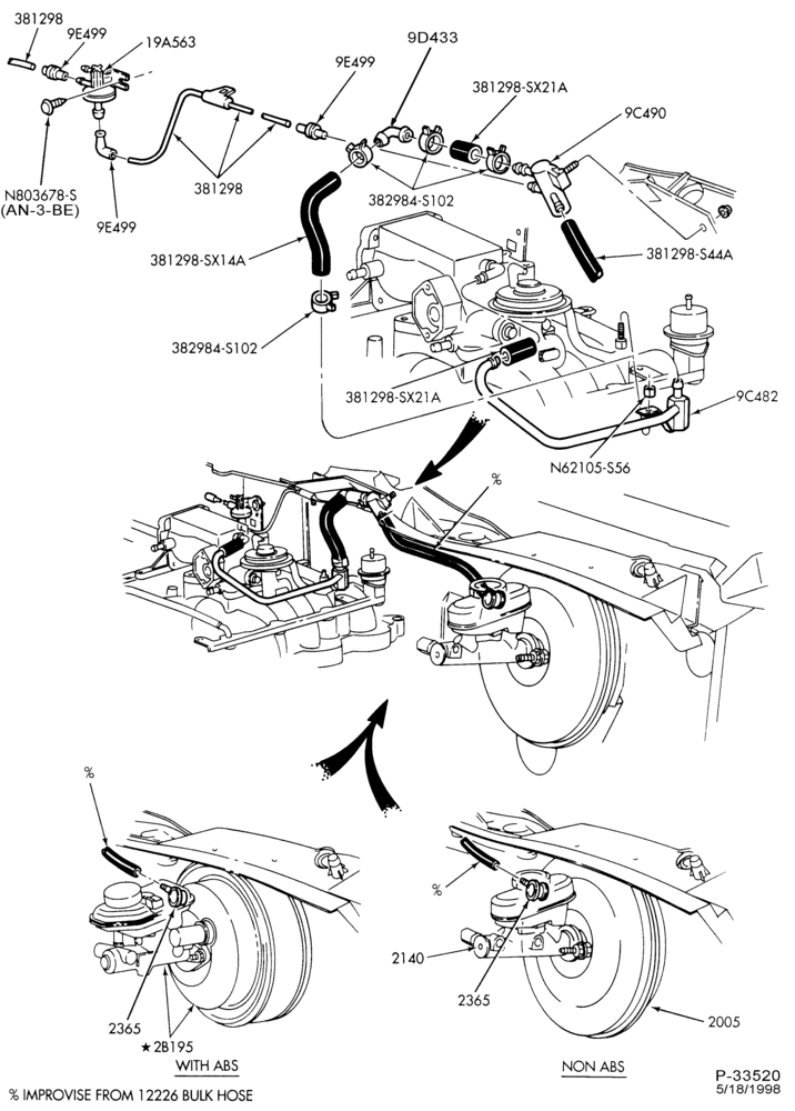 Схема 8 CYL. 4.6L-Manifold assembly - vacuum outlet