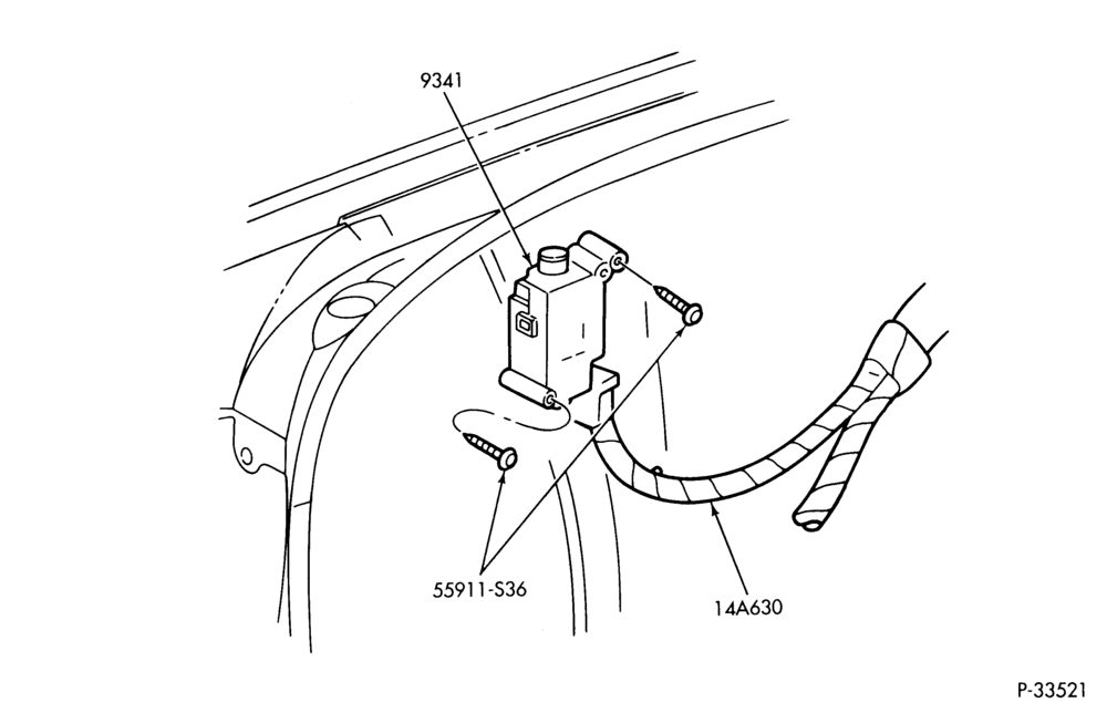 Схема 6-цил. 3,8 л — Инерционный выключатель топлива