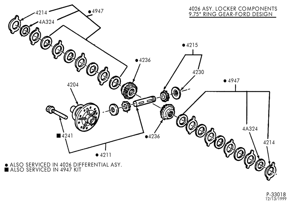 Схема REAR AXLE-REAR AXLE- Locking differential - Ford WBD - 9.75" ring gear-F150