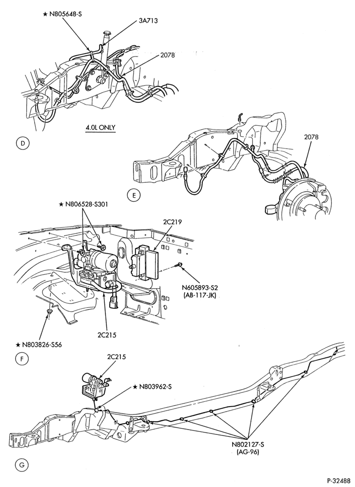 Схема BRAKES-Brake system - with anti-lock - 4x2 - Page B-B