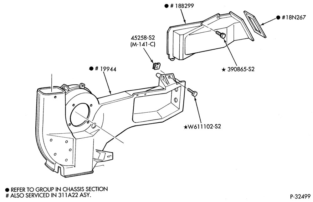 Схема SOFT, INTERIOR TRIM-Auxiliary heater blower housing - without aux. a/c-E150/450