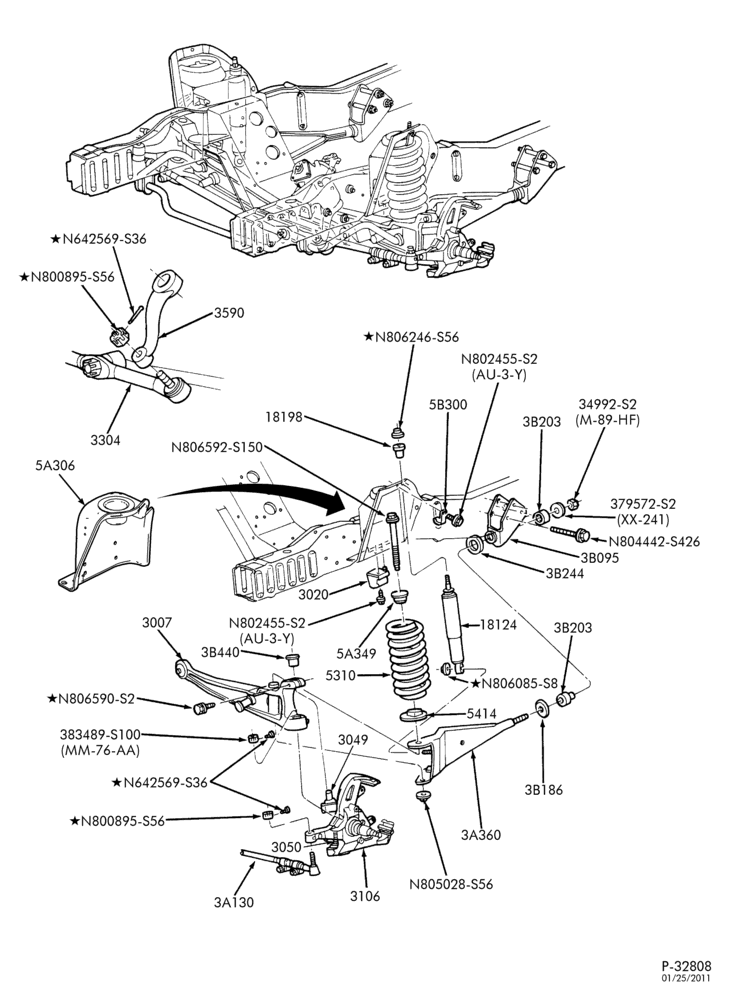 Схема FRONT SUSPENSION-Front suspension - Page A-E150/450