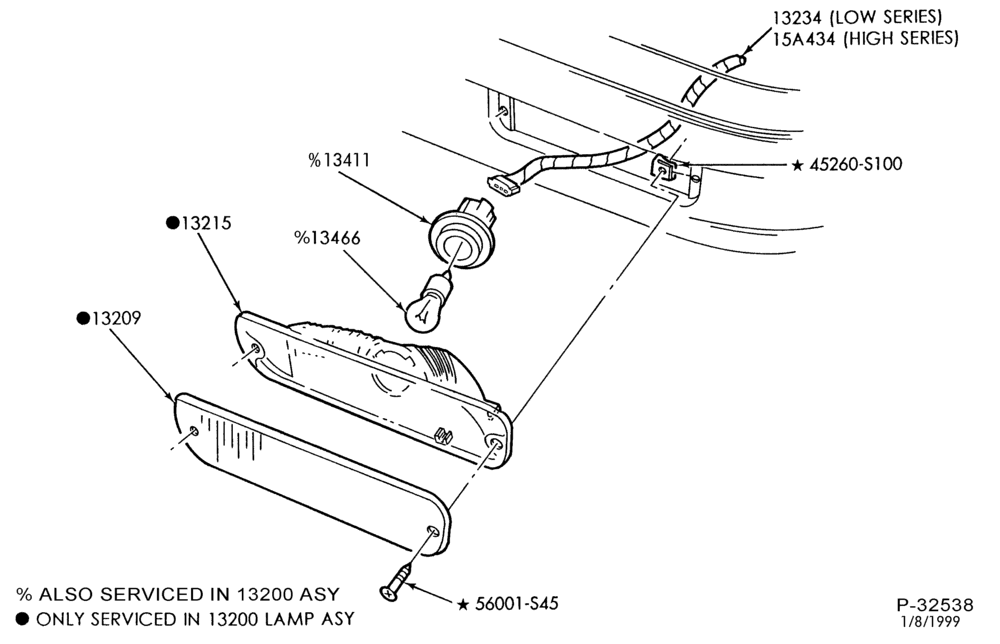 Схема LAMPS-Parking & turn lamp assembly - Mercury