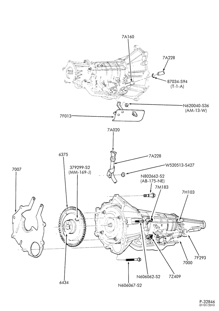 Схема 5R55E TYPE-EXTERNAL PARTS - Automatic transmission installation-R