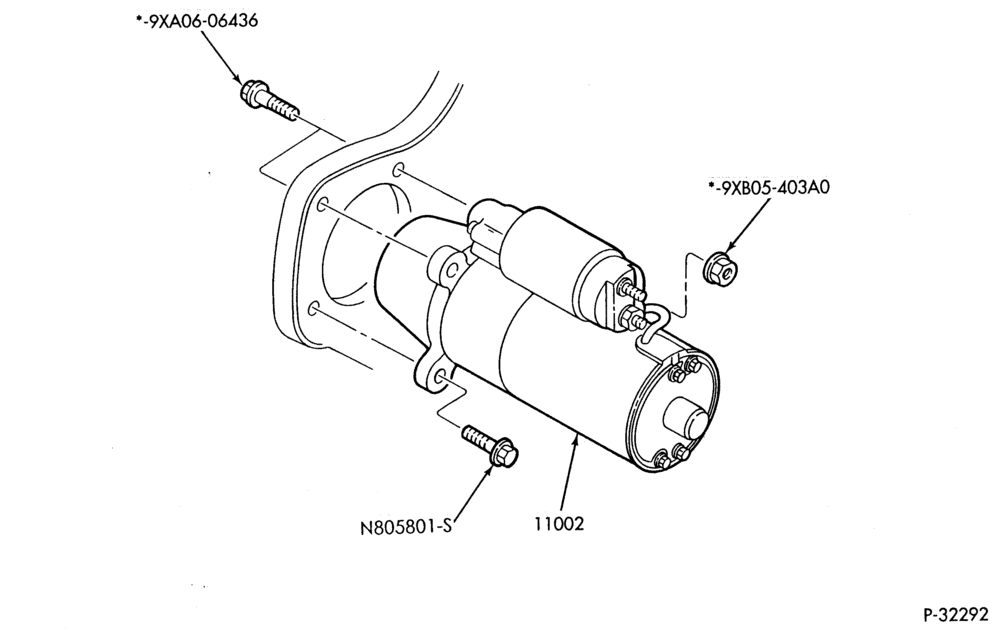 Схема DISTRIBUTOR AND IGNITION SYSTEM-Starter installation