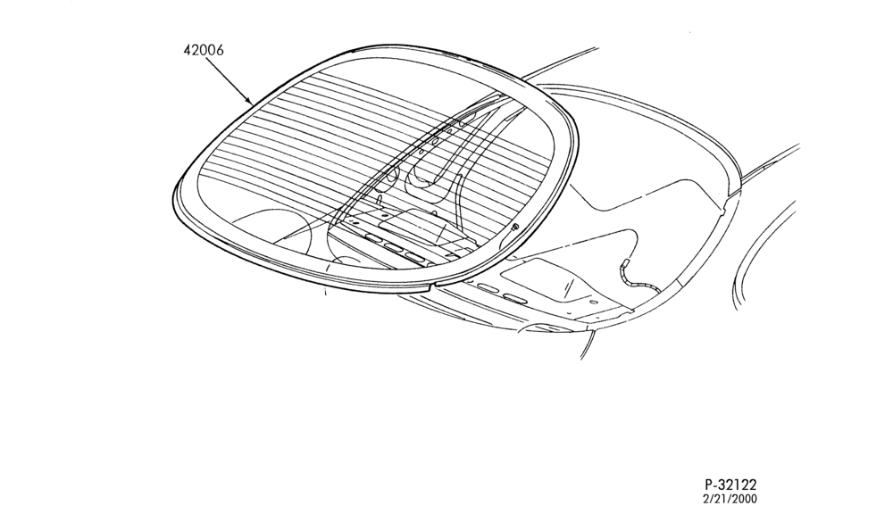 Схема ROOF-Back window - B/T 54 - Taurus