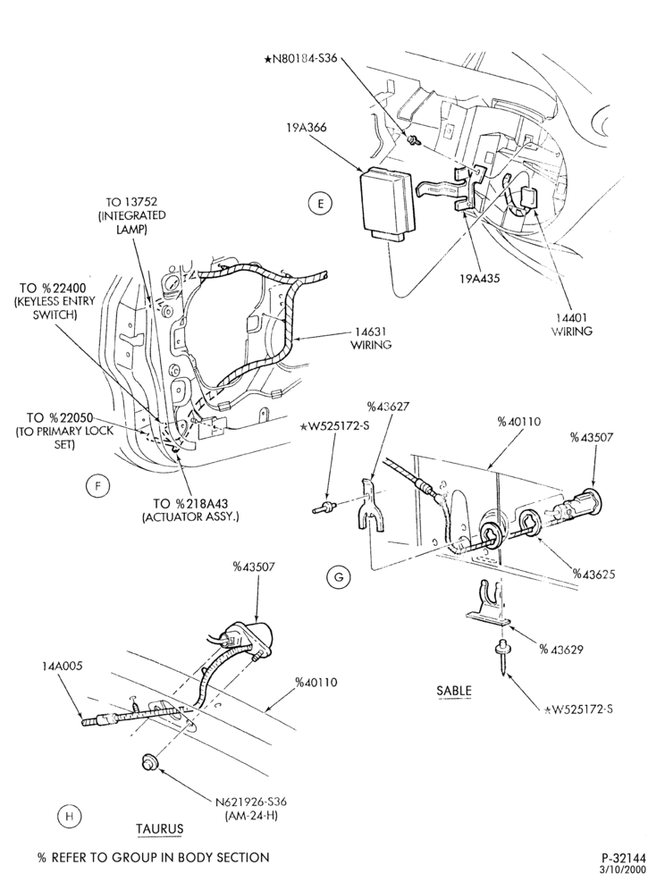Схема Стартер, IGNITION AND HEADLAMP SWITCHES-Anti-theft alarm, wiring & related parts - B/T 54 - Page B