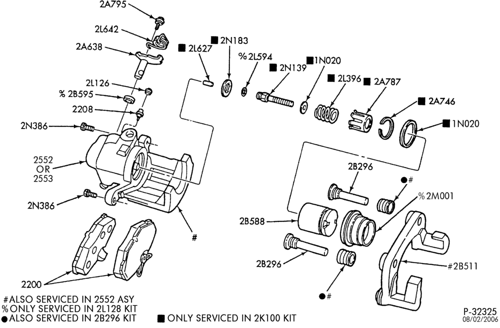 Схема BRAKES-Brake assembly - disc rear - details