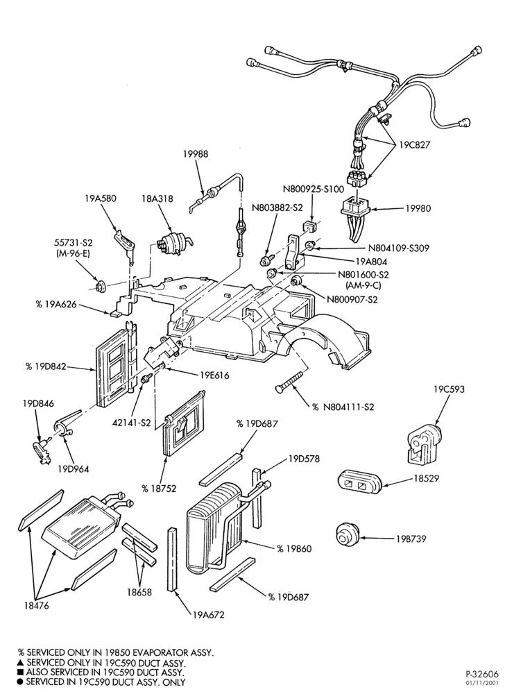 Схема AIR CONDITIONER-Evaporator - upper - manual