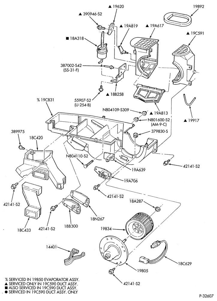 Схема AIR CONDITIONER-Evaporator - lower - manual