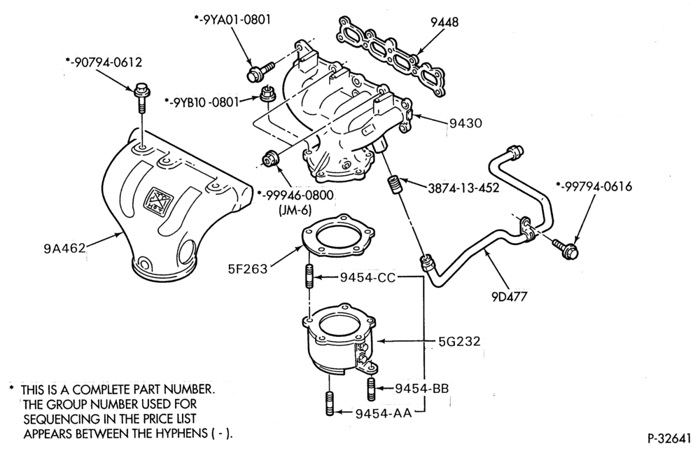 Схема 4 CYL. 2.0L-Manifol d- exhaust manifold - Calif.