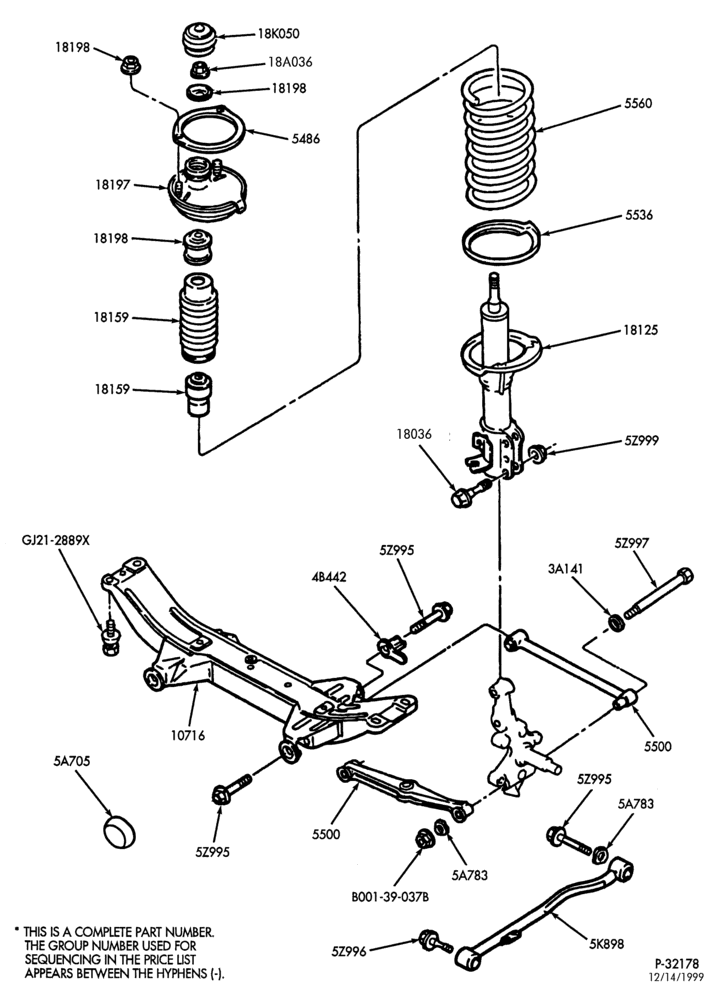 Схема FRONT SPRING AND STABILIZERS-Rear suspension - axle, shock absorbers