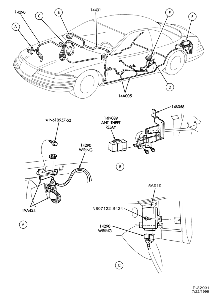 Схема Генератор, INSTRUMENT CLUSTER, BATTERY-Anti-theft alarm & related parts - Page A