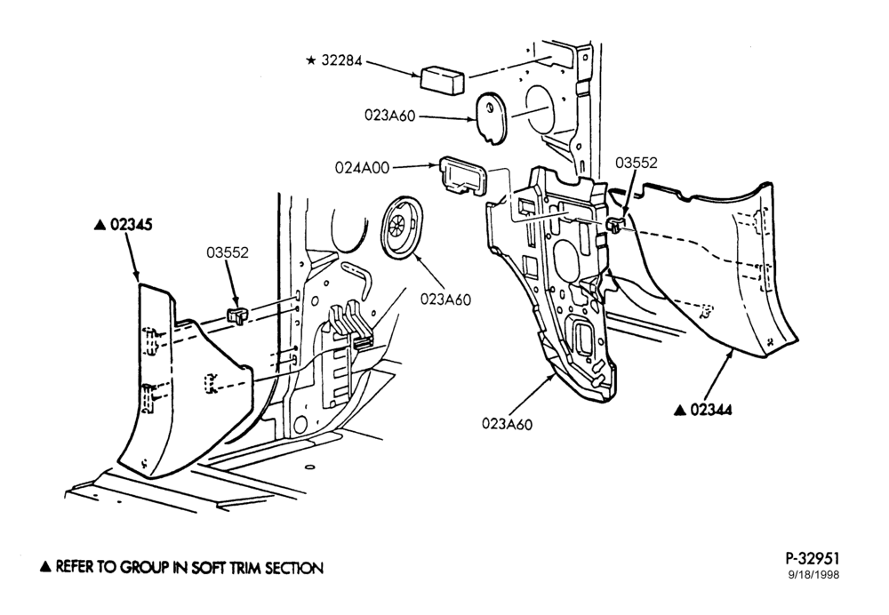 Схема SOFT, INTERIOR TRIM-Interior trim - cowl side-F150