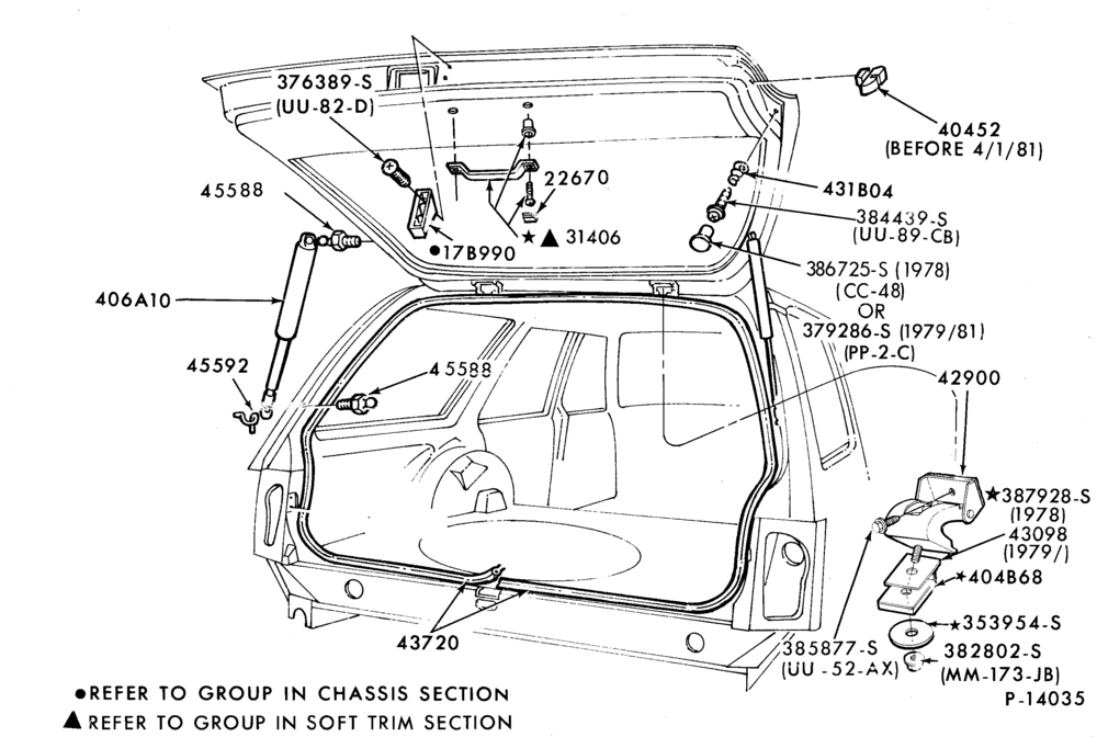 Схема LIFT/TAILGATE, LUGGAGE & BACK WINDOW-Liftgate and related parts