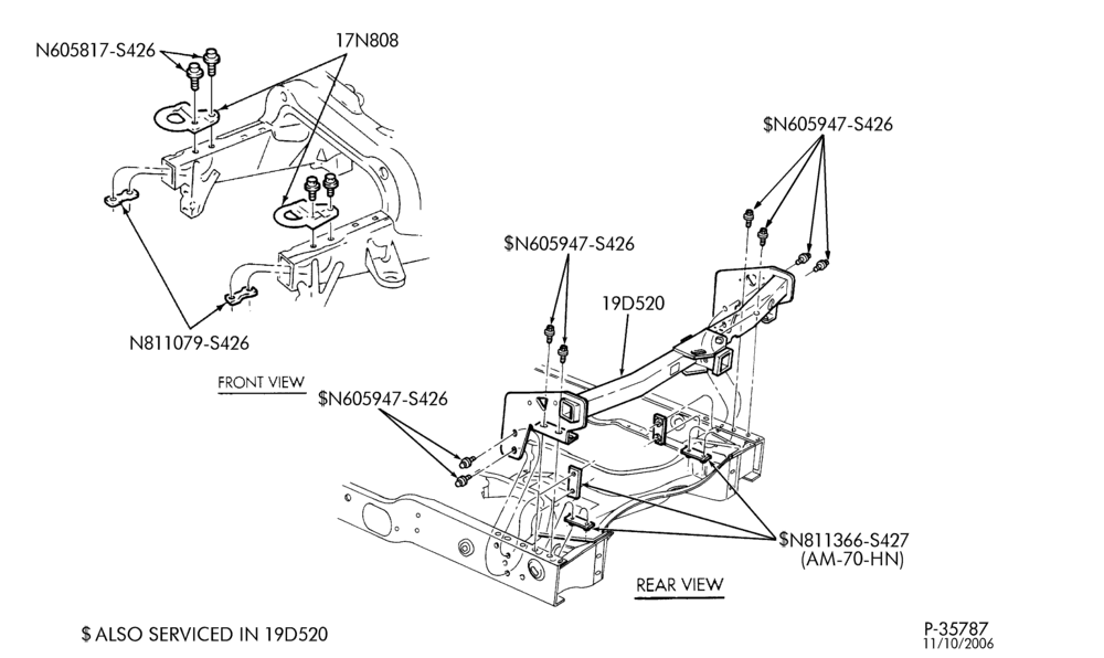 Схема TOW HOOKS-Trailer hitch & related parts-TN