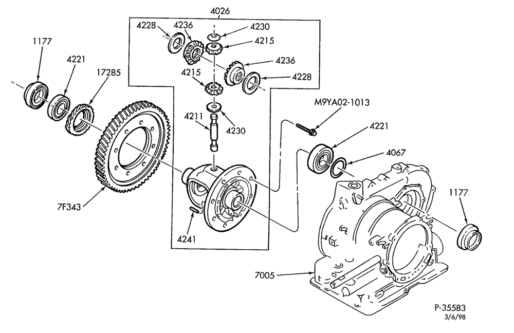 Схема REAR AXLE-TRANSAXLE DIFFERENTIAL & RELATED PARTS - A/T