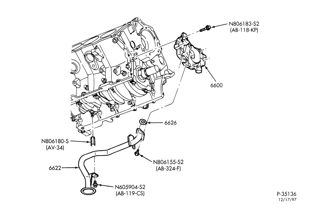 Схема 8 CYL. 4.6L - SOHC-Oil pump