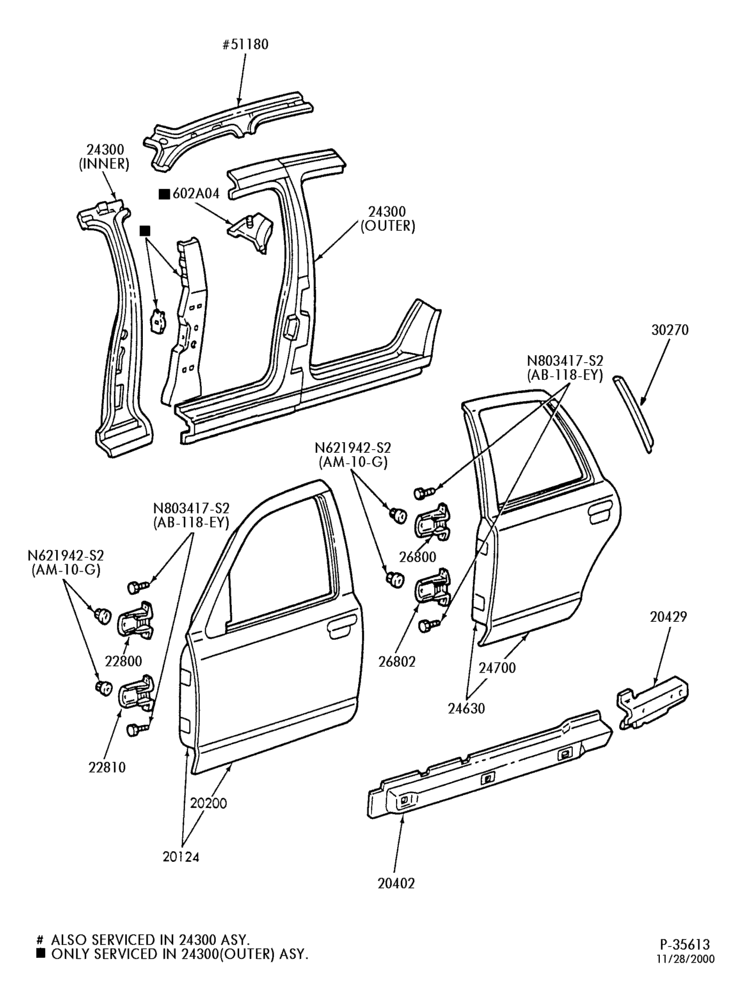 Схема SHEET METAL-54 - upper body - ""B'' pillar - Ford