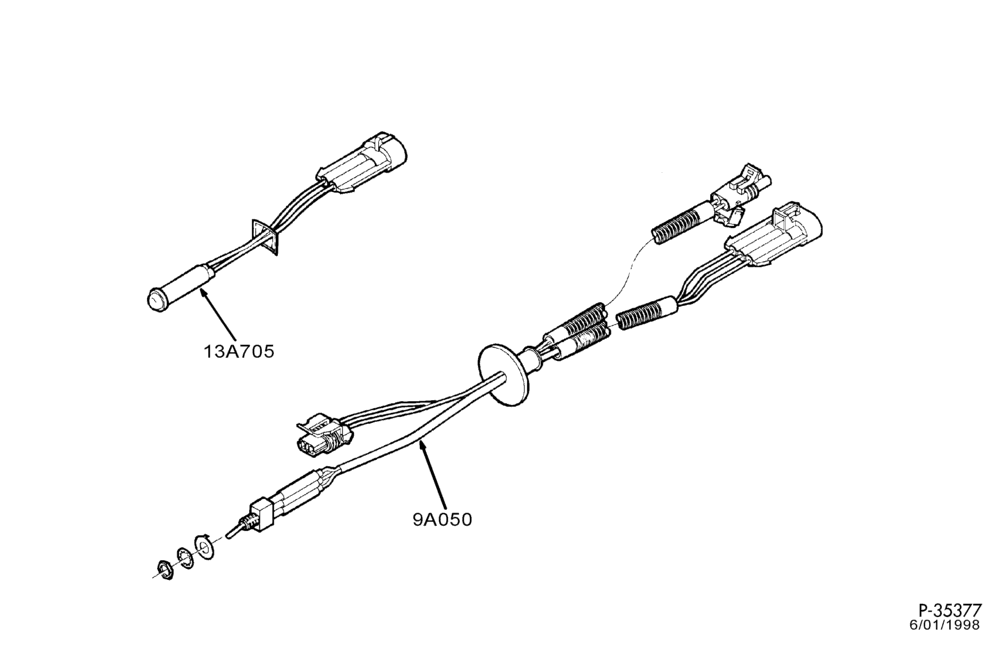 Схема 6 CYL. 4.9L - (BI-FUEL) CNG/GAS-Selector switch & indicator light assemblies