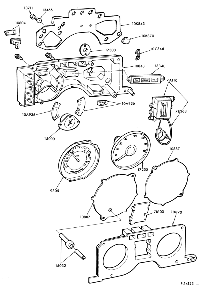 Схема Стартер, IGNITION AND HEADLAMP SWITCHES-Instrument cluster parts