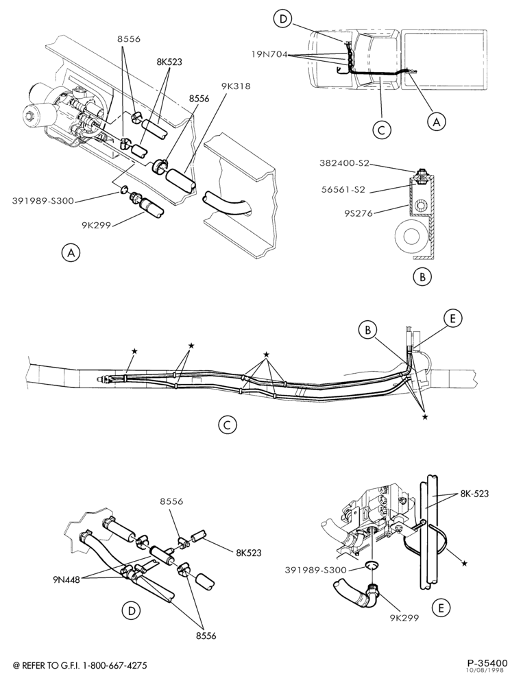 Схема 8 CYL. 4.9L - (BI-FUEL) - CNG/GAS-Regular mount assembly installation - Page A