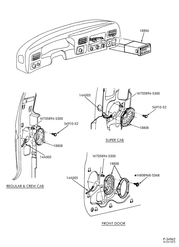 Схема RADIOS-Radio speakers & wiring-F250SD/550SD