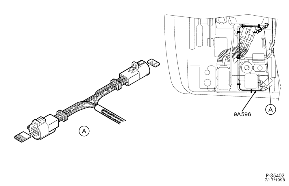 Схема 6 CYL. 4.9L - (BI-FUEL) CNG/GAS-TC4 - injector cutout harness (except California)