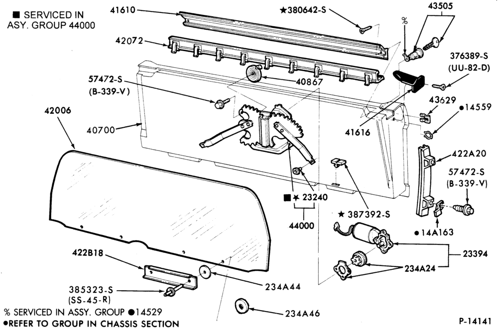 Схема LIFT/TAILGATE, BACK-OF-CAB, BACK WINDOW-Tailgate parts - window mechanism-U150