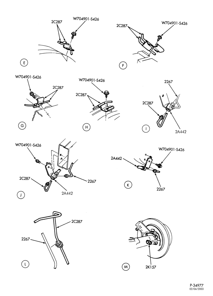 Схема BRAKES-Disc brake system - without anti-lock - exc. NGV - Page B