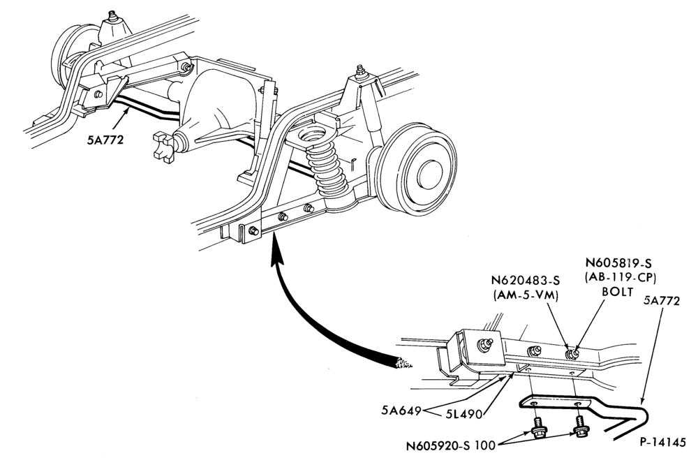Схема FRONT SPRING AND STABILIZERS-REAR STABILIZER