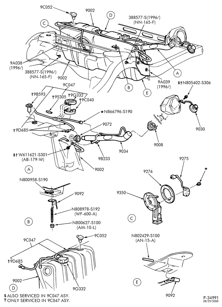 Схема FUEL SYSTEM AND CALIBRATION-Fuel system - gas - tank installation