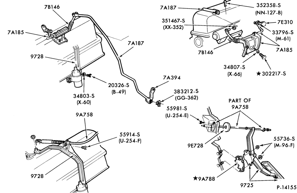 Схема 6 CYL. 3.3L (200 C.I.D.)-Accelerator linkage