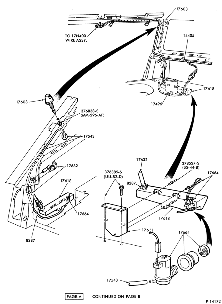 Схема SPEEDOMETER, BUMPERS, MIRRORS AND WIPERS-Rear window washer and wiper- Page A