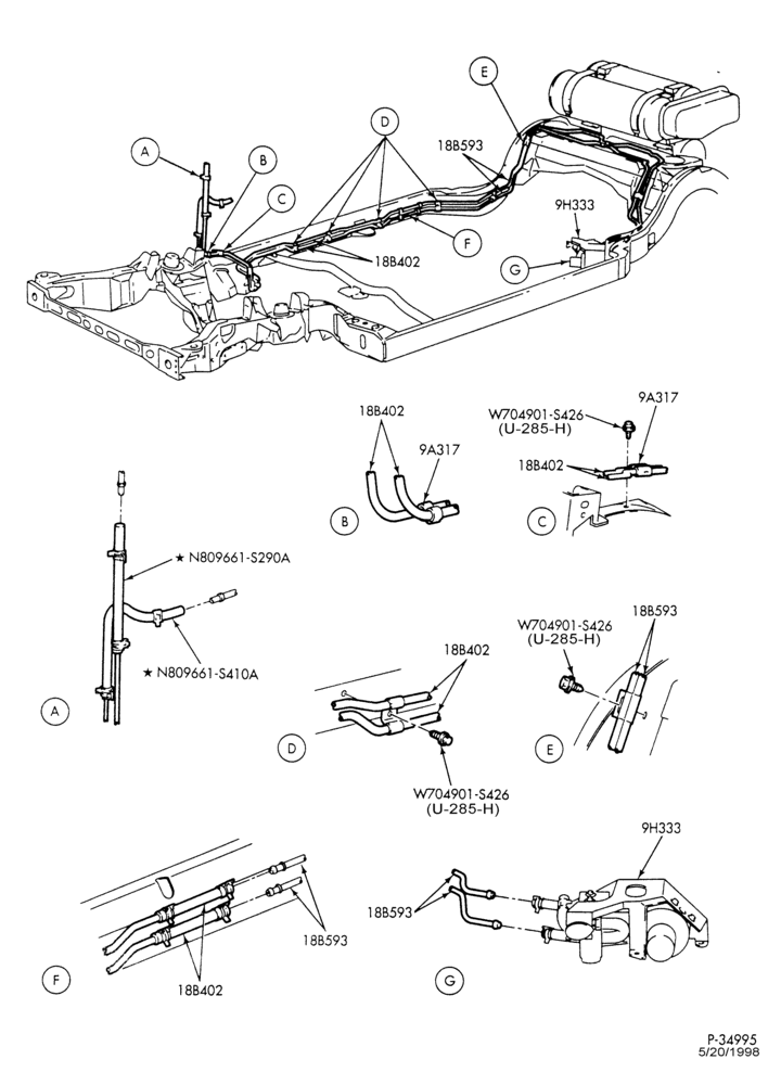 Схема FUEL TANK AND LINES-Fuel system - line installation & related parts - NGV - RH