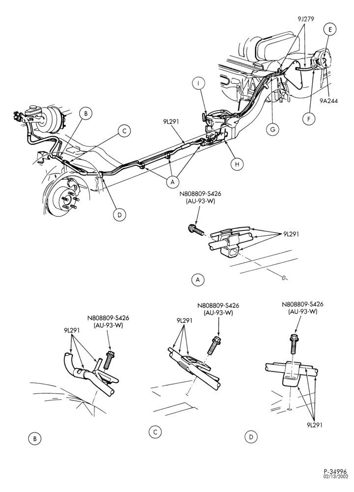 Схема FUEL SYSTEM AND CALIBRATION-Fuel system - line installation & related parts - NGV - LH - Page A