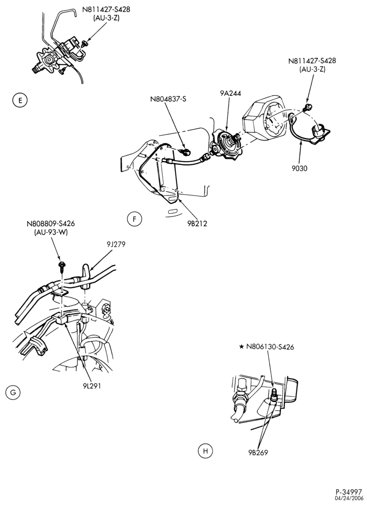 Схема FUEL SYSTEM AND CALIBRATION-Fuel system - line installation & related parts - NGV - LH - Page B