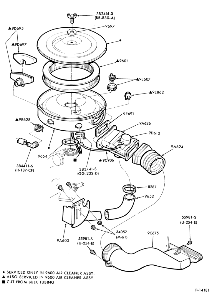 Схема 6 CYL. 3.3L (200 C.I.D.)-Air cleaner