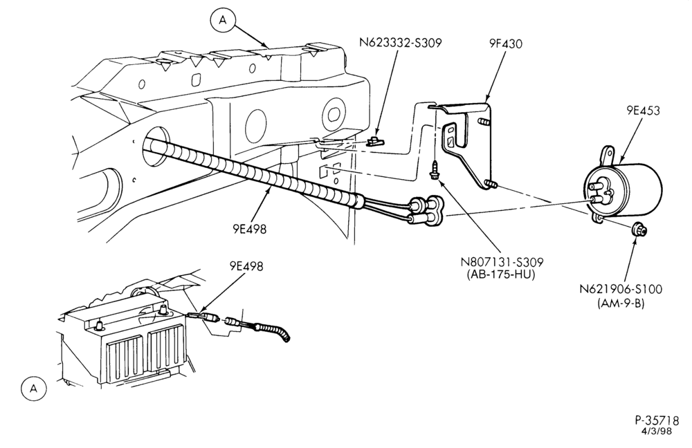 Схема 6 CYL. 4.2L - GAS-Vacuum system - reservoir & bracket