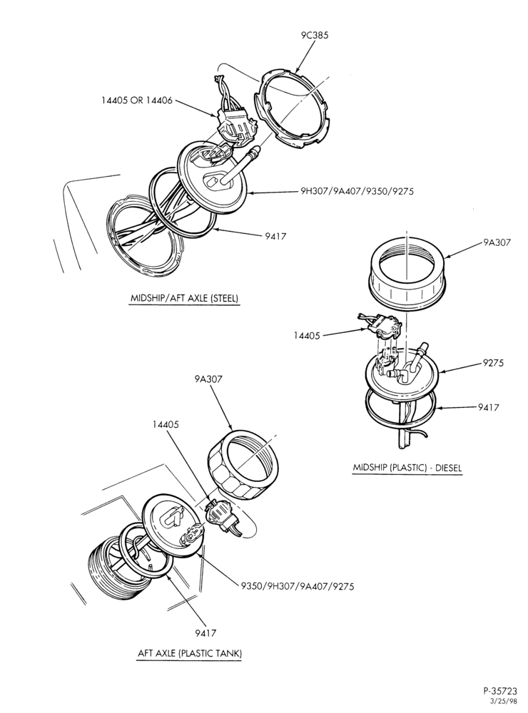 Схема 8 CYL. 5.8L - GAS-Fuel pump & senders (in tank)