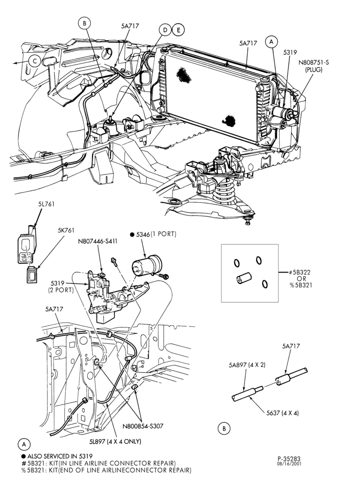 Схема FRAME-Front suspension - load leveling - front suspension - Page A - 4x2-F250-Under 8500# GVW