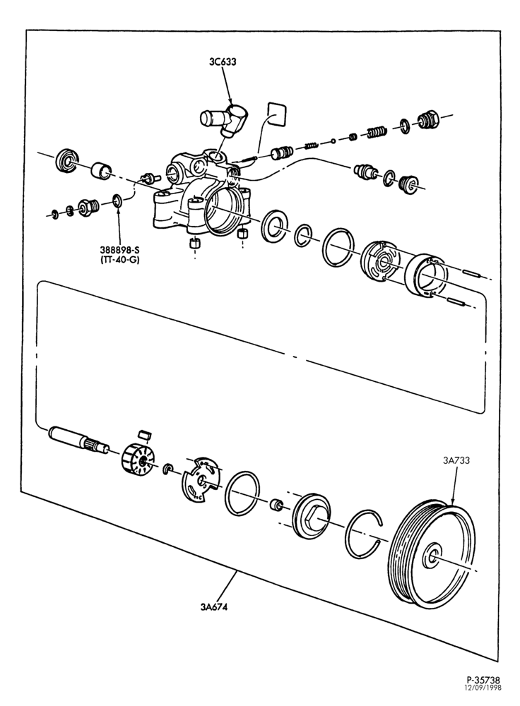 Схема STEERING-Power steering system - Pump assembly | Ford design-TW