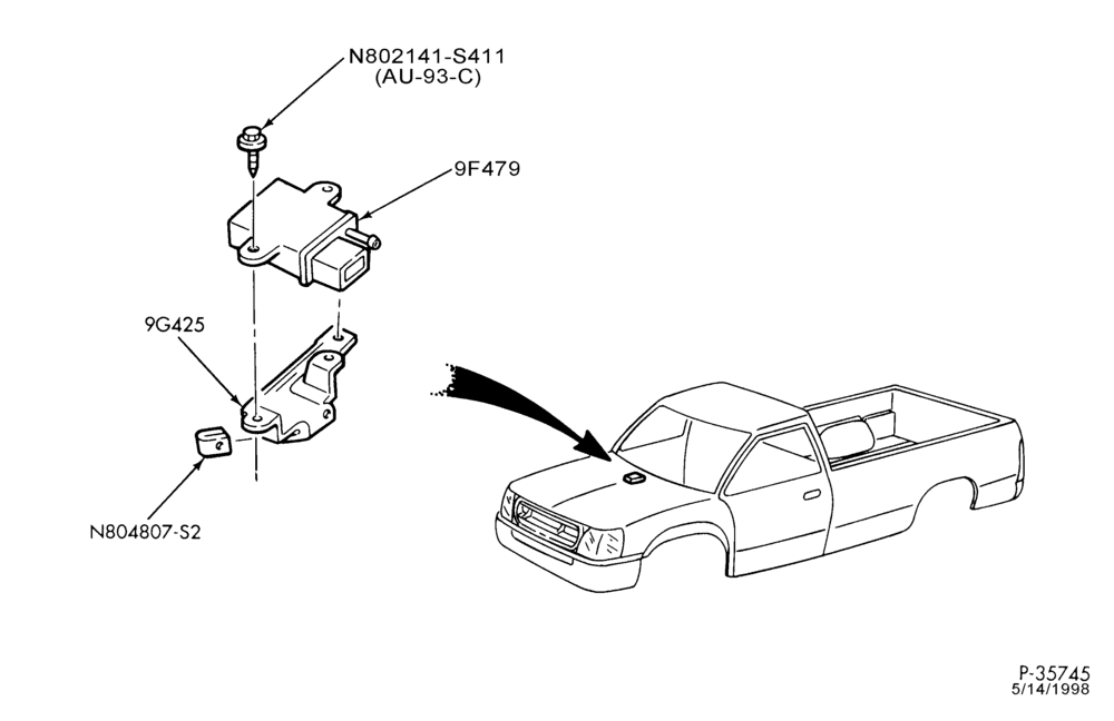 Схема MANIFOLDS, THERMOSTATS & EMISSION PARTS-Map sensor
