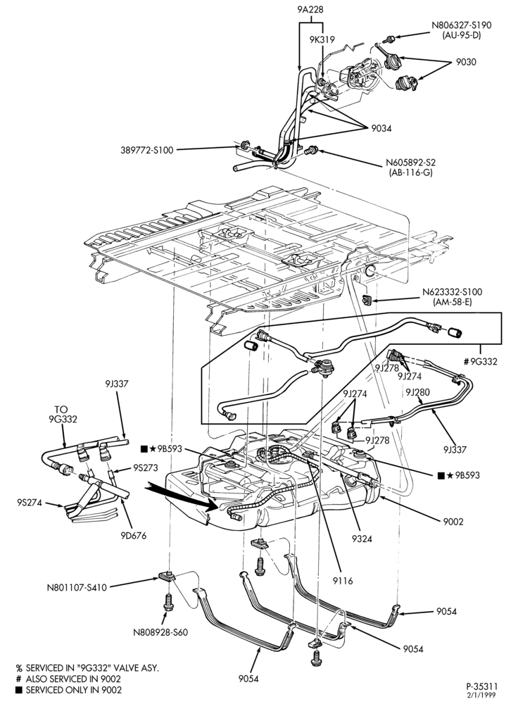 Схема 6 CYL. 3.0L - EXC. SOHC-Fuel lines & related parts - Page C