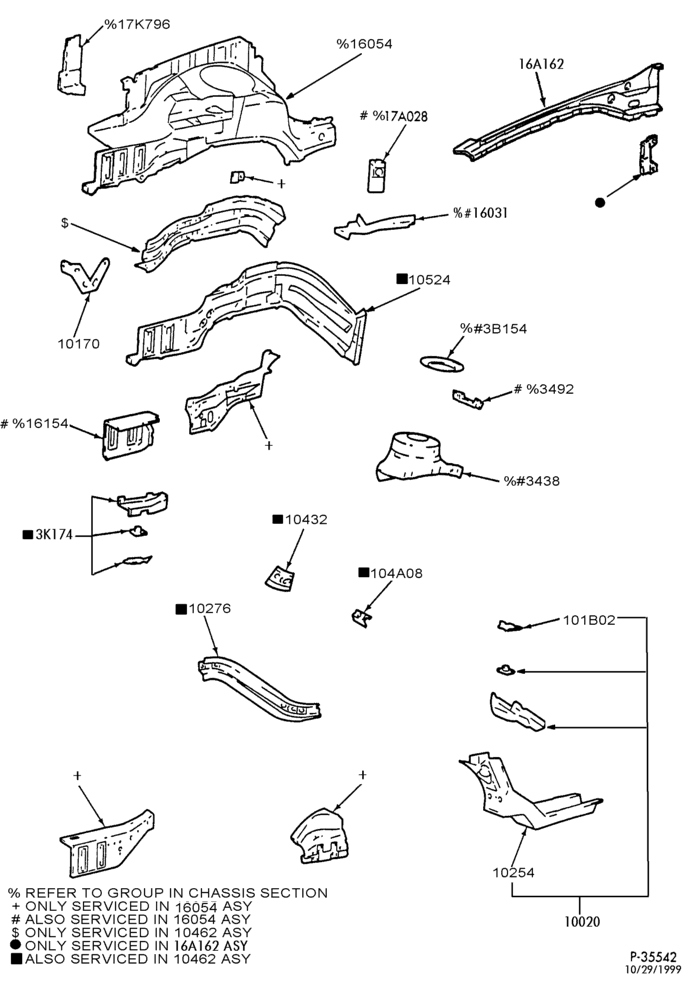 Схема SHEET METAL-54 - lower body - front