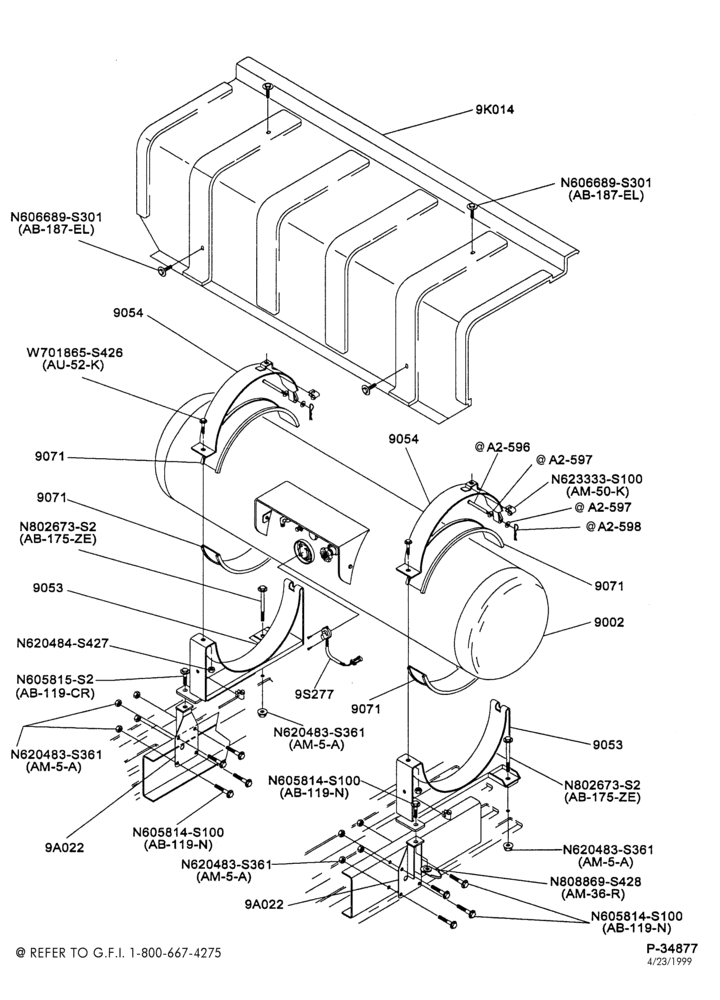 Схема 8-цил. 5,4 л - (BI-FUEL)-Fuel lines & related parts - dual tank - SuperCab - LPG/GAS